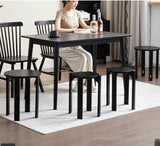 Iron Dining Stool Set Stackable Round Stool Home Restaurant Stackable Dining Stool Combination