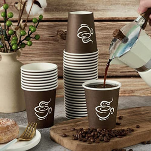 400 Pack 8Oz Paper Cups Disposable Coffee Cups Hot/Cold Drinking Cups