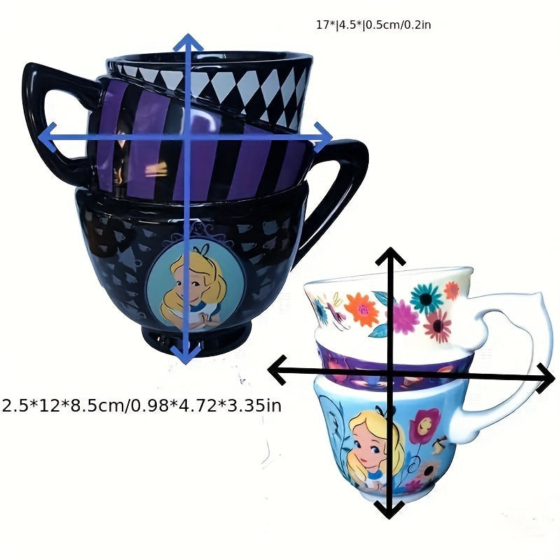 1pc, Novelty Mad Hatter Ceramic Coffee Mug - Alice In Wonderland Design, Hand Wash Only, Reusable, Multi-Purpose, Retro Style Tea Cup