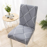 Geometric Dining Chair Cover Spandex Elastic Chair Cover Sofa Cover Retractable Chair Cover For Wedding Banquet Hotel Banquet Restaurant