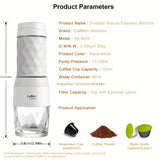 Biolomix Portable Coffee Machine - Hand-Press Espresso Maker with 3-in-1 Functionality, Compact Travel & Picnic Coffee Maker, Durable Plastic, No Electricity Needed, Portable Coffee Maker, Picnic Coffee Equipment, Modern Coff