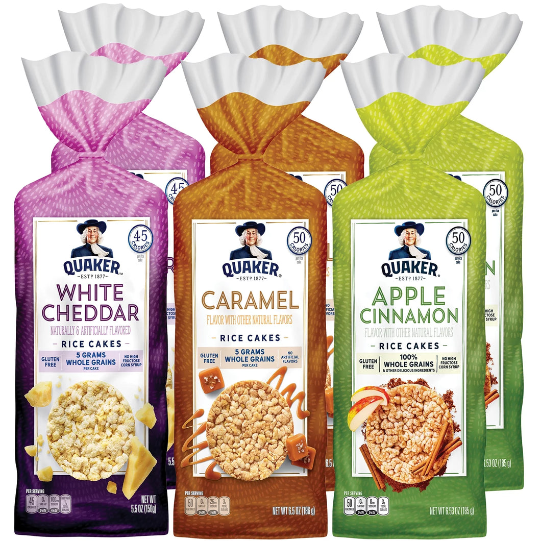 Gluten Free Rice Cakes, Variety Pack, 6 Bags