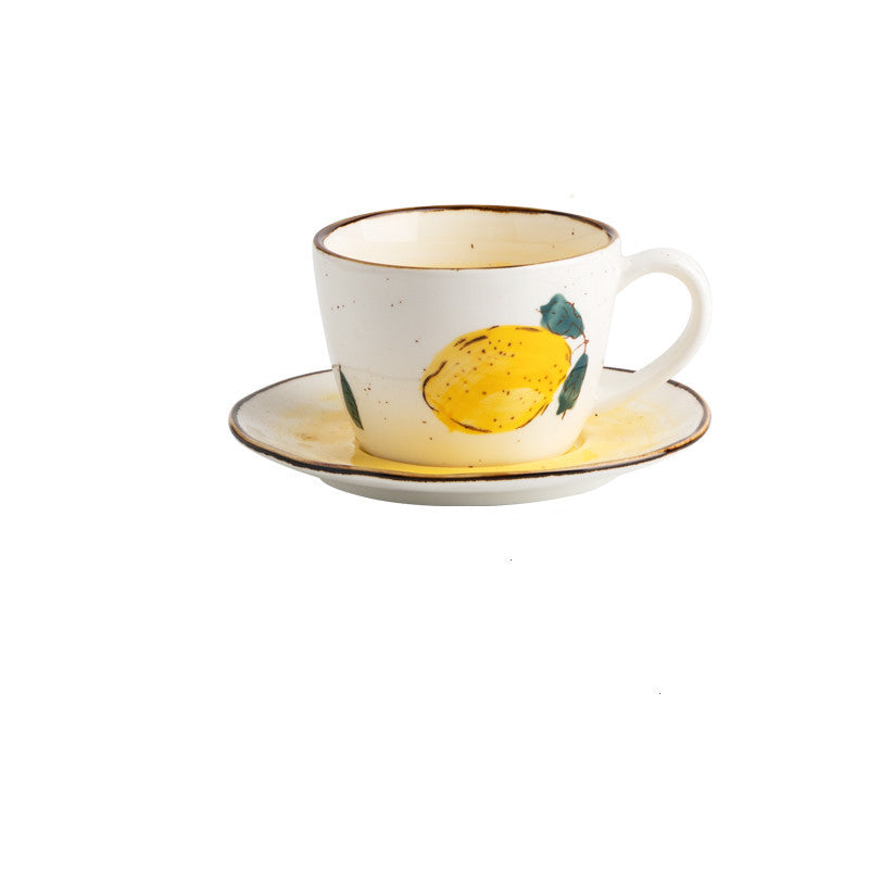 Lemon ceramic coffee cup