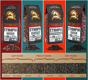 LIGHT ROAST Whole Bean Coffee Specialty Volcanic Organic Supreme Finest Artisan Beans for Drip Coffee Cold Brew Espresso French Press Turkish Brew from Vanuatu Sumatra Ethiopia Ethiopian Brazil Brazilian Kenya Kenyan Papua New Guinea Colomb