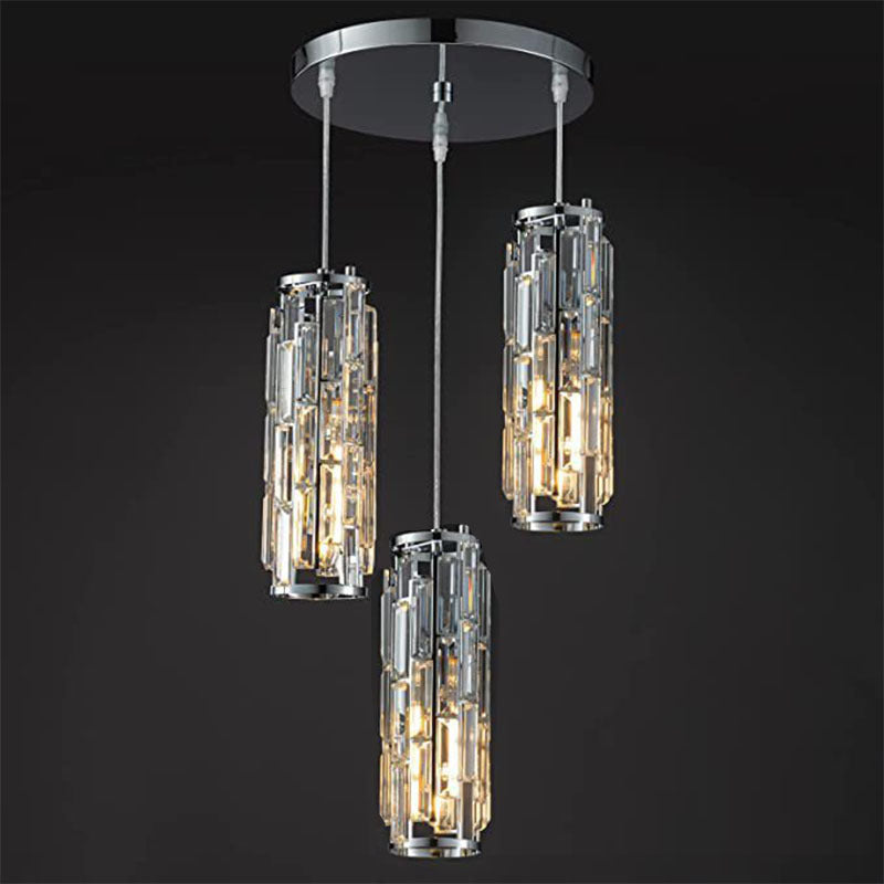 LED Single Head Industrial Style Crystal Restaurant Simple Aisle Bedside Small Droplight