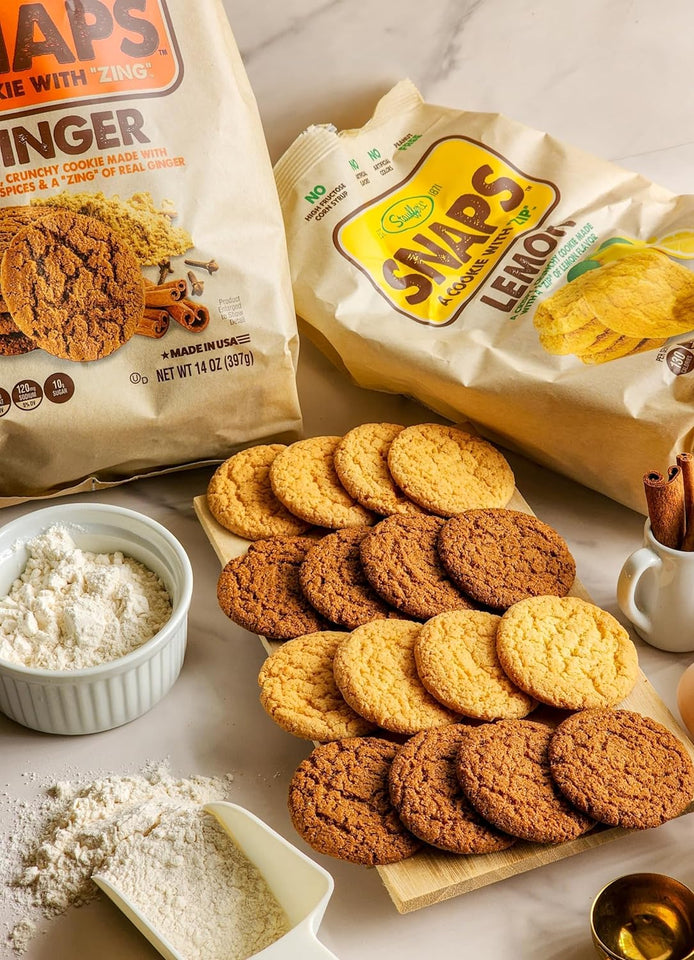 STAUFFERS Ginger SNAPS Cookies - 14Oz Bag - Ginger Flavored Cookies with No High