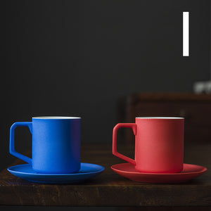 Ceramic Coffee Cup Set Simple Coffee Set With Saucer Handmade