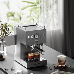 Small Commercial Coffee Machine Simple Control Panel Italian Semi-Automatic Coffee Machine Can Make Milk Foam Latte Americano