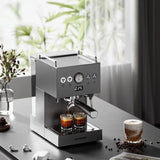 Small Commercial Coffee Machine Simple Control Panel Italian Semi-Automatic Coffee Machine Can Make Milk Foam Latte Americano