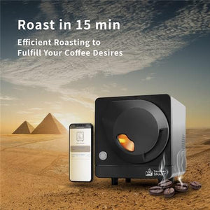 R1 Home Coffee Roaster Pack of Cooling Tray C1-100G-150G Electric Direct Fired Coffee Roasting - Easy Operation and Clean - App Control - History Saving Function - 110V Black