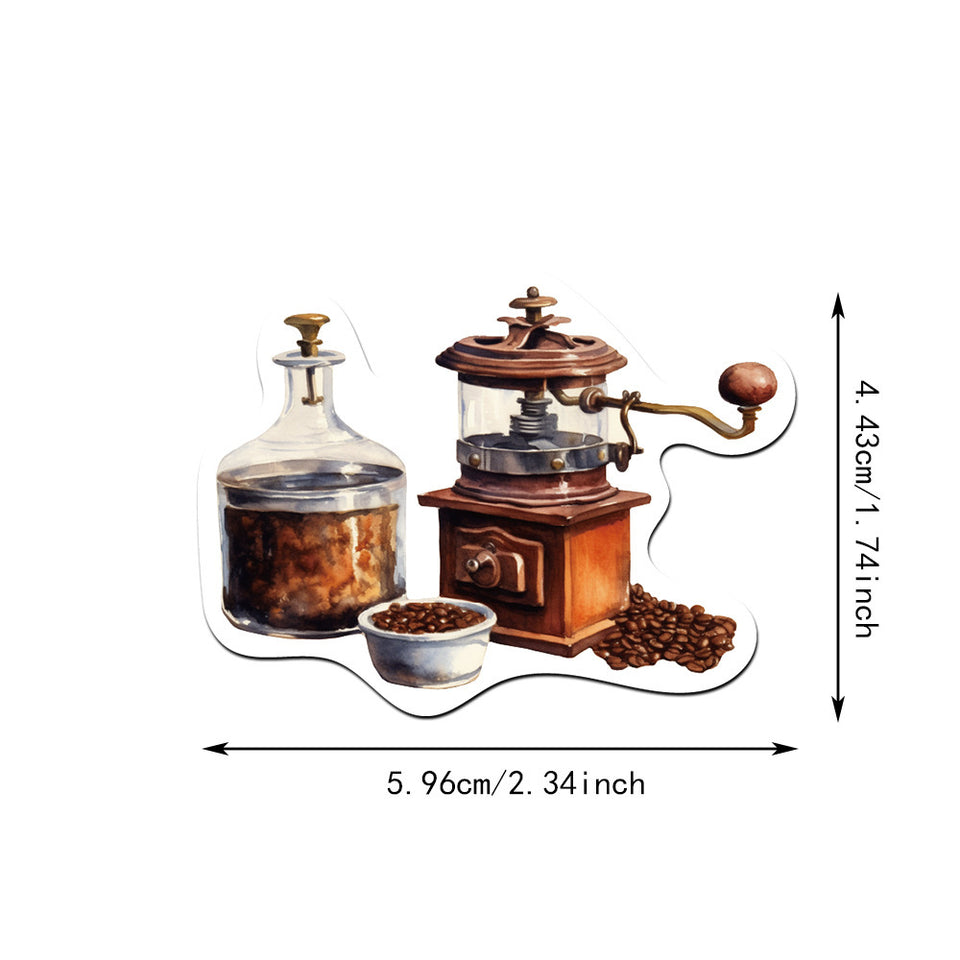 Fashion Waterproof Coffee Creative Stickers
