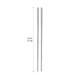 304 Stainless Steel Chopsticks Household Alloy Restaurant Color Laser Square-headed