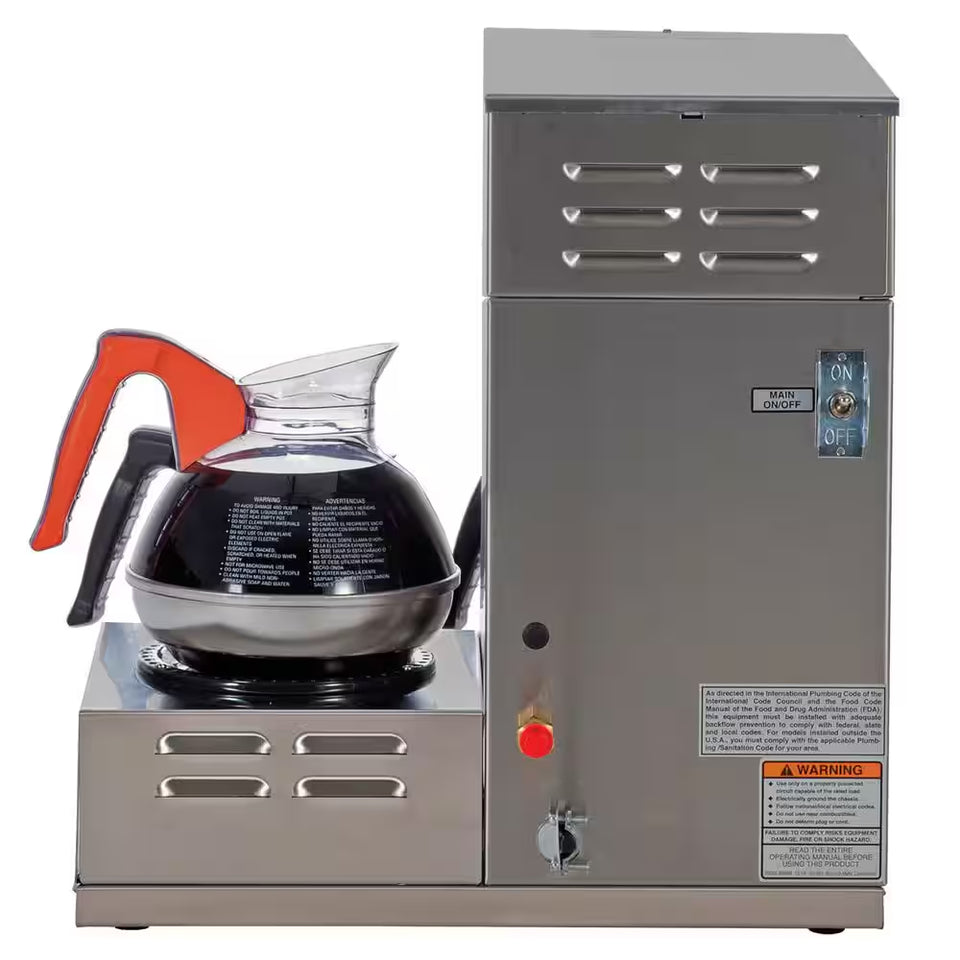 Axiom 15-3 3L 12-Cup Automatic Commercial Coffee Maker, 3 Lower Warmers, 38700.0002