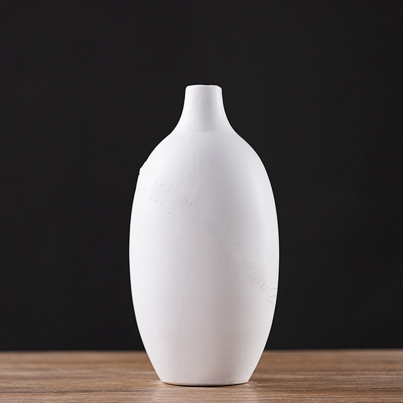 Factory Hot Sale Simple Style Light Luxury Small Restaurant Ceramic Decoration Vase