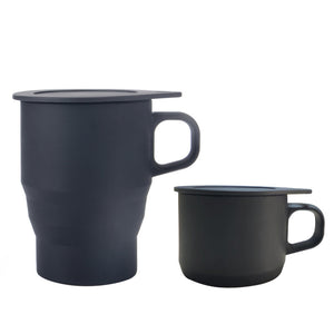 Creative Home Office Silicone Mug With Lid Folding Straw Coffee Cup Mug Custom Logo