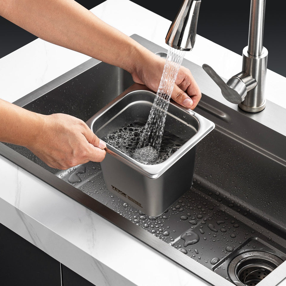 6 Pack Hotel Pans, Size Anti-Jam Steam Pan, 0.8mm Thick Stainless Steel Restaurant Steam Table Pan, 6-Inch Deep Commercial Table Pan, Catering Storage Food Pan, For Industrial & Scientific