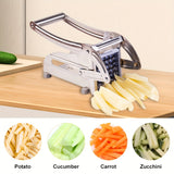 Potato French Fry Cutter, Restaurant French Fry Cutter Stainless Steel Potato 1pc Cutter Vegetable Potato Slicer With Suction Feet Cutter Potato Heavy Duty Cutter For Potatoes Carrots Cucumbers, Vegetable Chopper, Onion Chopp