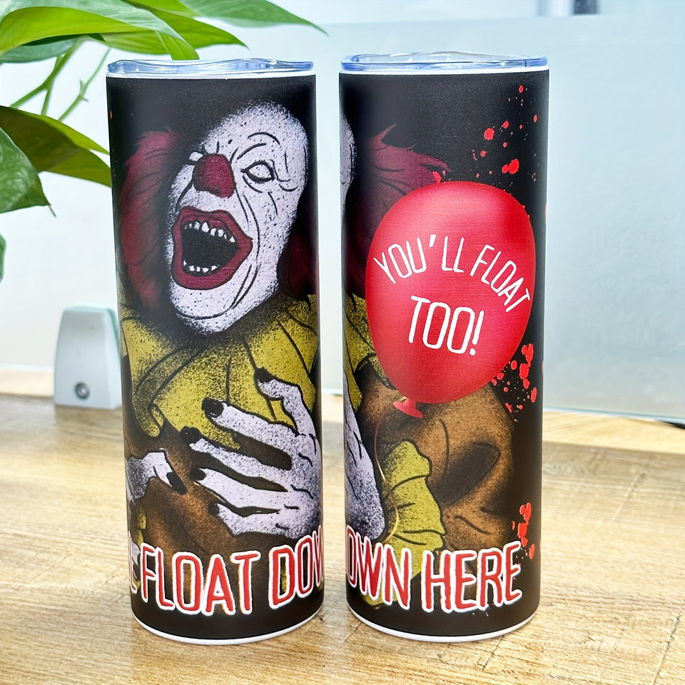 1pc, Stainless Steel Coffee Cup, Cold Drink Ice Water Cup, Christmas Cup, Horror-Themed Insulated Travel Cup, Summer Outdoor Beverage Cup, Fruit Juice Beverage Cup, Halloween Gifts