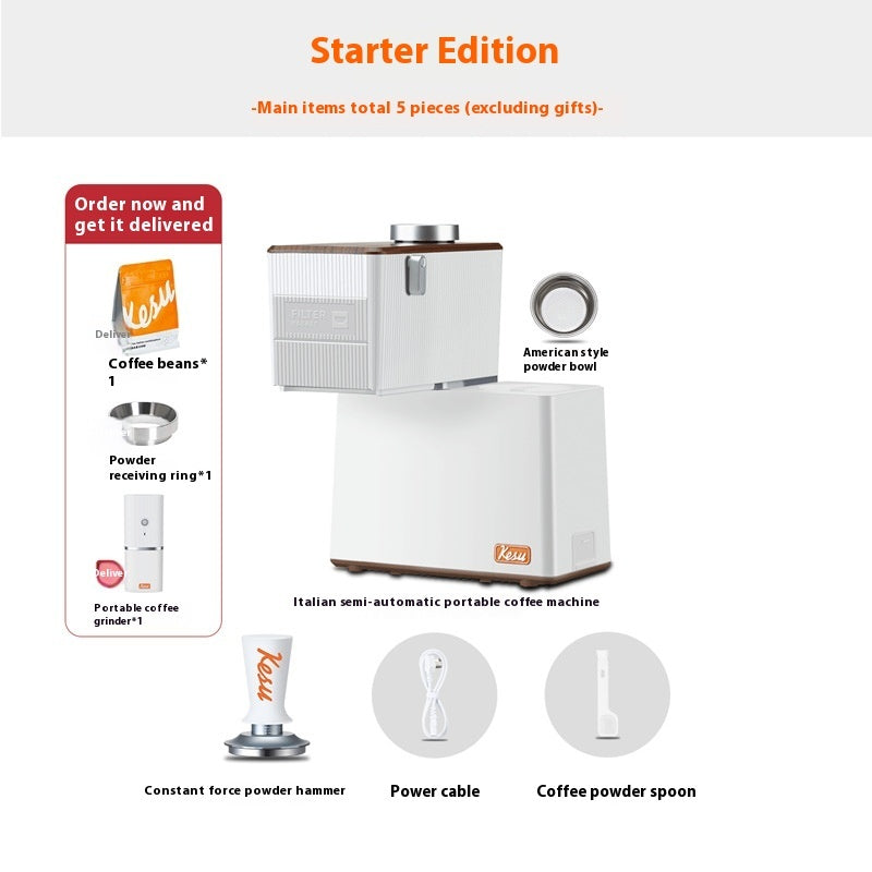 Kesu Italian Semi-automatic Small Concentrated American Portable Coffee Machine