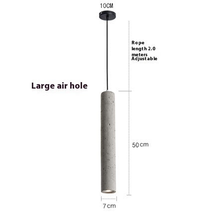 Cement Industrial Style Bedroom Bedside Lamp Creative Nordic Restaurant Water Pipe Small Droplight