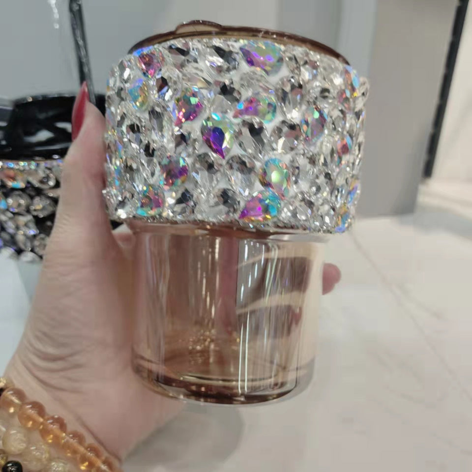 Net Red Portable Home Glass Ins Wind Diamond Coffee Cup