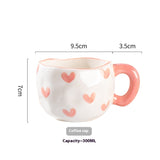 Cute Girl Heart Home Creative Hand-pinched Coffee Cup