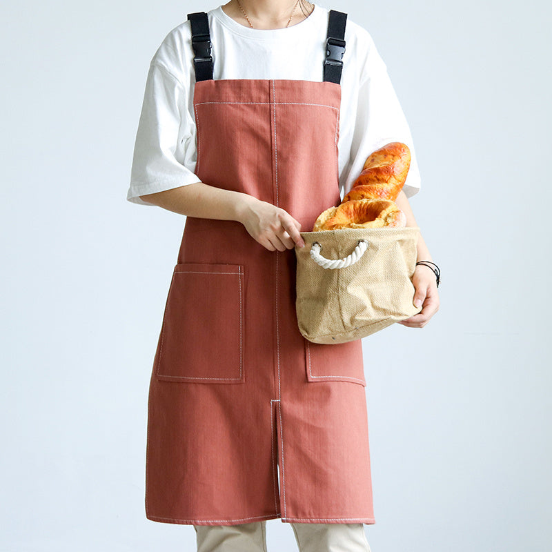 Cowboy Apron Korean Style Personality Barista Tea Shop