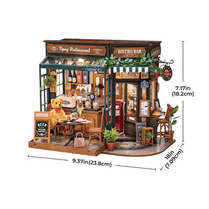 Rolife Tipsy Restaurant DIY Miniature House, Only Supports TK And Independent Website Platforms