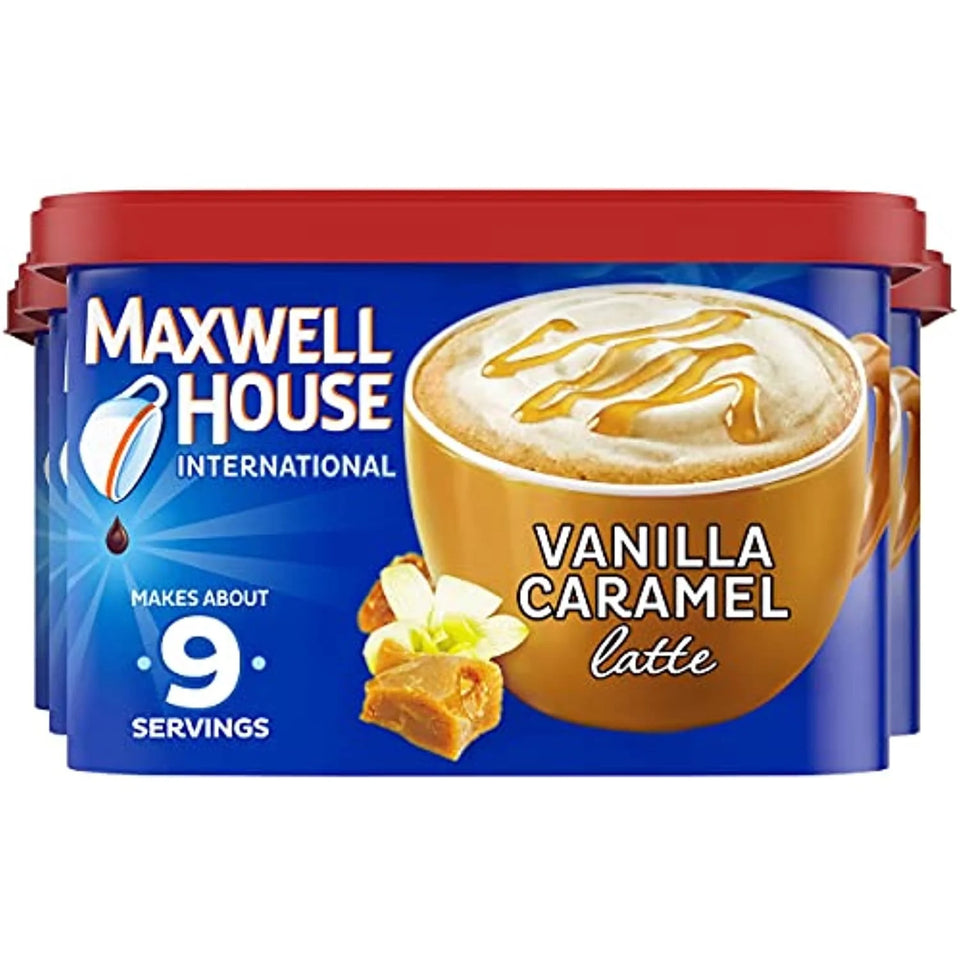 International Vanilla Caramel Latte Café-Style Instant Coffee Beverage Mix, 4 Ct. Pack, 8.7 Oz. Canister