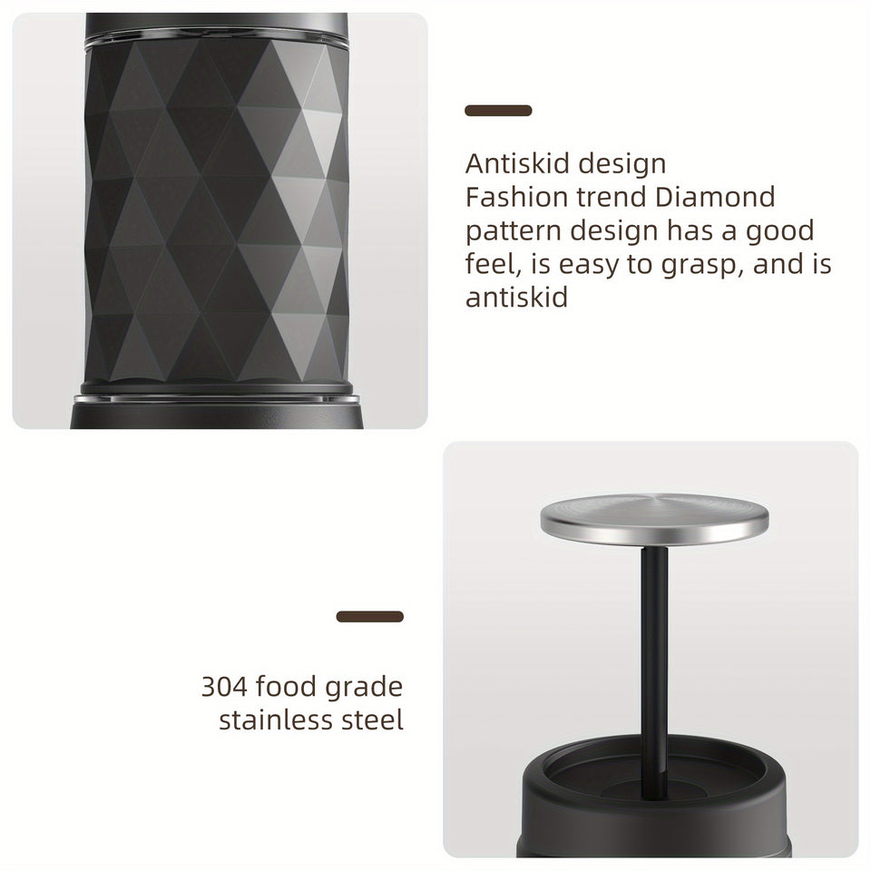 Biolomix Portable Coffee Machine - Hand-Press Espresso Maker with 3-in-1 Functionality, Compact Travel & Picnic Coffee Maker, Durable Plastic, No Electricity Needed, Portable Coffee Maker, Picnic Coffee Equipment, Modern Coff