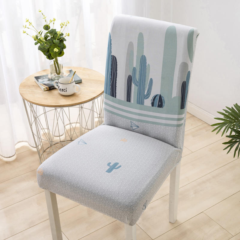 Geometric Dining Chair Cover Spandex Elastic Chair Cover Sofa Cover Retractable Chair Cover For Wedding Banquet Hotel Banquet Restaurant