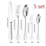 Knife Fork And Spoon Hotel Restaurant Western Tableware Household Light Luxury Tableware Set