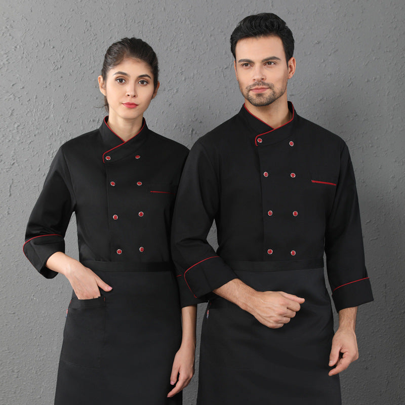 Long Sleeved Autumn And Winter Clothes Baked Western Restaurant Kitchen Chef's Overalls