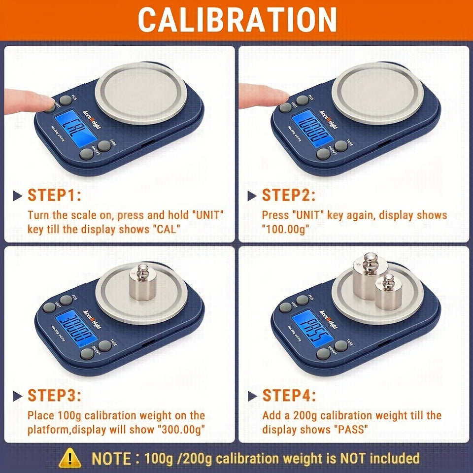 AccuWeight Digital Gram Scale for Weed with 300g/0.01g Limit Small Pocket Coffee Scale with High Accuracy, School Powder Jewelry Scale with Tare and Calibration for Kitchen Food Scale, father gift