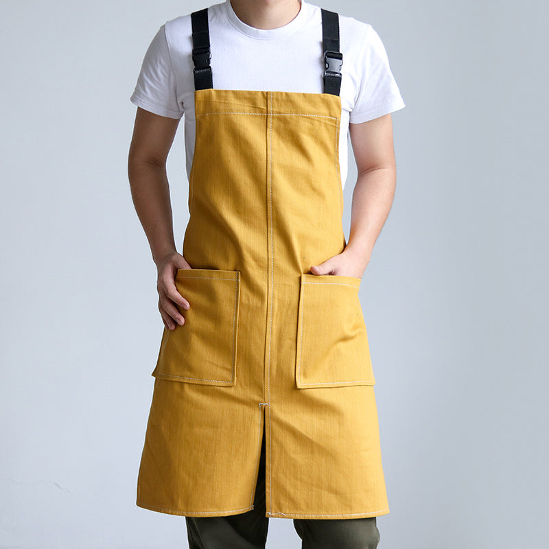 Cowboy Apron Korean Style Personality Barista Tea Shop
