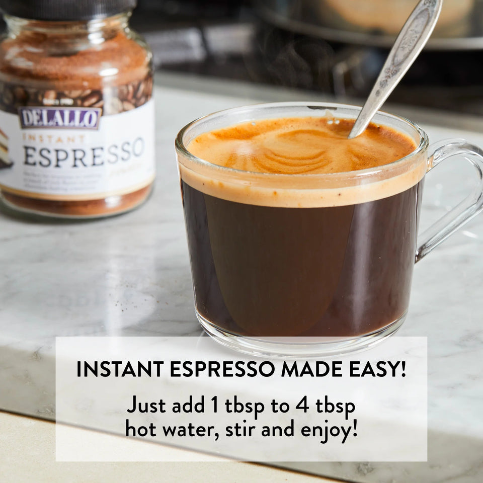 Instant Espresso Powder for Baking & Drinks, 100% Instant Coffee, Naturally Caffeinated, 1.94 Oz Jar