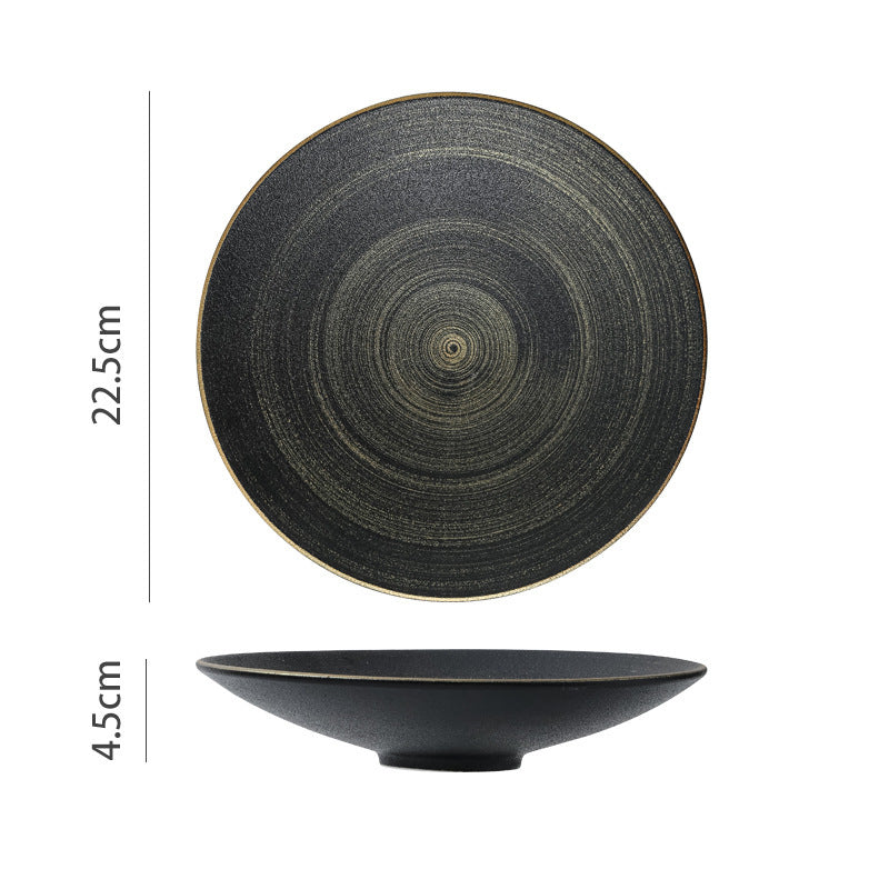 Hand Painted Ugyen Sand Ceramic Rain-hat Shaped Bowl Home Western Restaurant