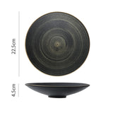 Hand Painted Ugyen Sand Ceramic Rain-hat Shaped Bowl Home Western Restaurant