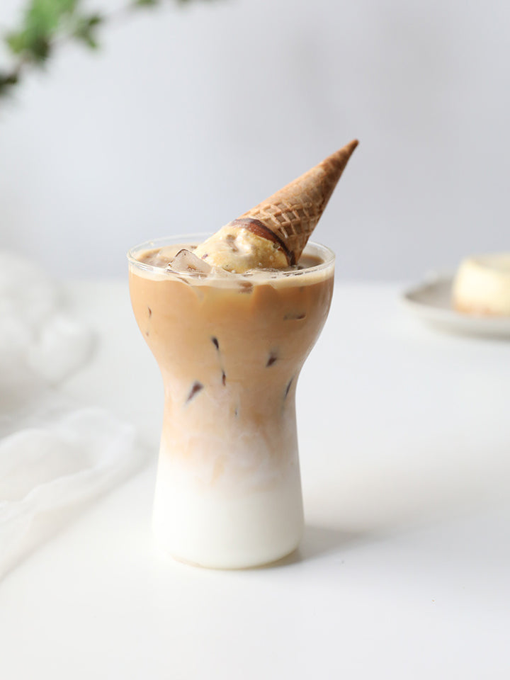 Creative Flower Styling Glass Coffee