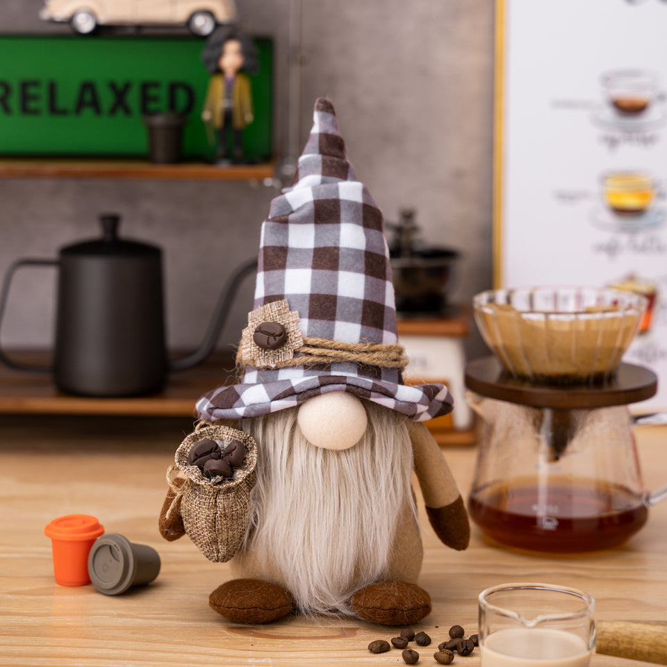 Coffee Faceless Doll Dwarf Ornaments