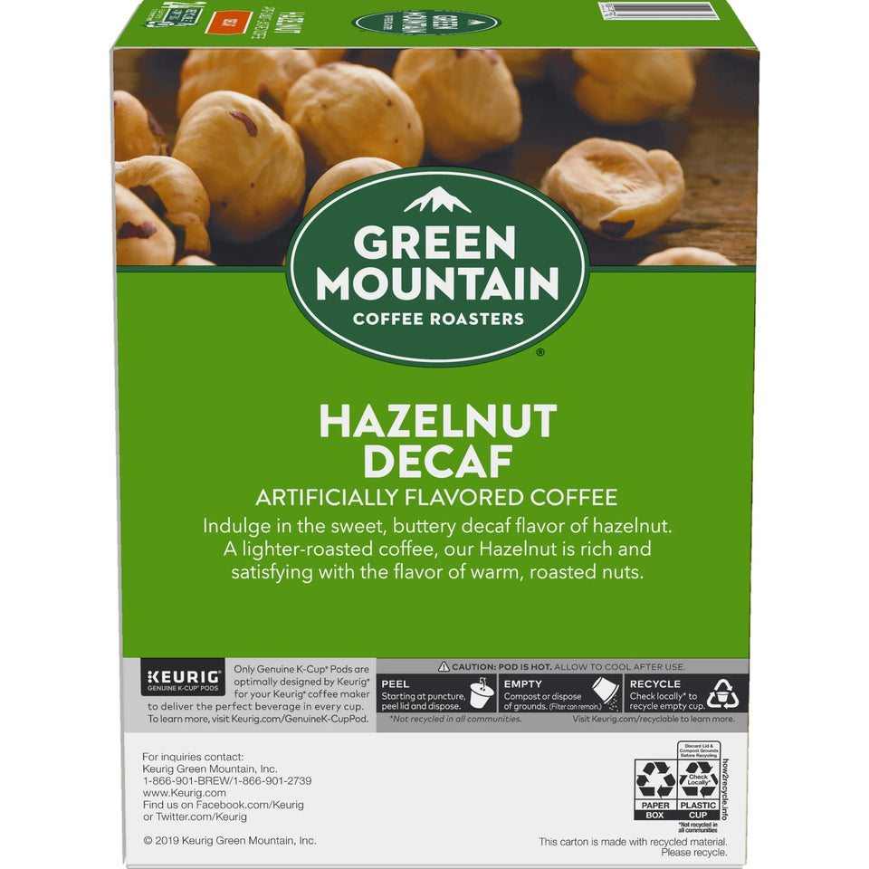 , Decaf Hazelnut Light Roast K-Cup Coffee Pods, 24 Count