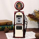 Retro Gas Station Design Music Box Hand Crank Bar Restaurant Home Decoration