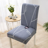 Geometric Dining Chair Cover Spandex Elastic Chair Cover Sofa Cover Retractable Chair Cover For Wedding Banquet Hotel Banquet Restaurant