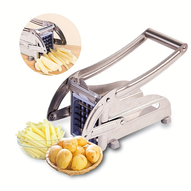 Potato French Fry Cutter, Restaurant French Fry Cutter Stainless Steel Potato 1pc Cutter Vegetable Potato Slicer With Suction Feet Cutter Potato Heavy Duty Cutter For Potatoes Carrots Cucumbers, Vegetable Chopper, Onion Chopp