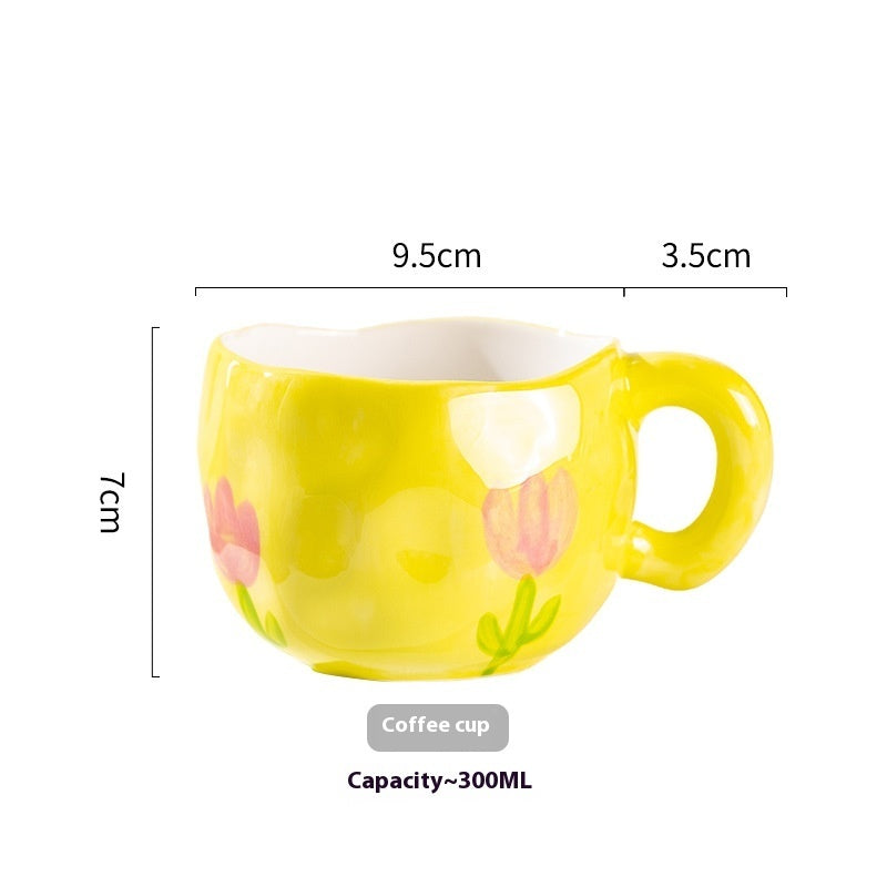 Cute Girl Heart Home Creative Hand-pinched Coffee Cup