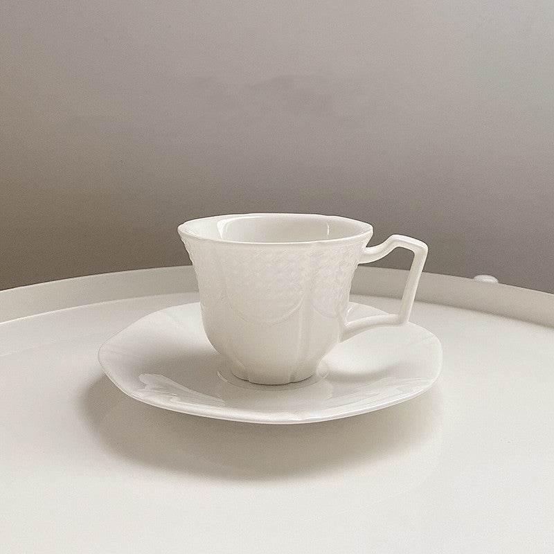 Vintage Girl Heart Relief Coffee Cup