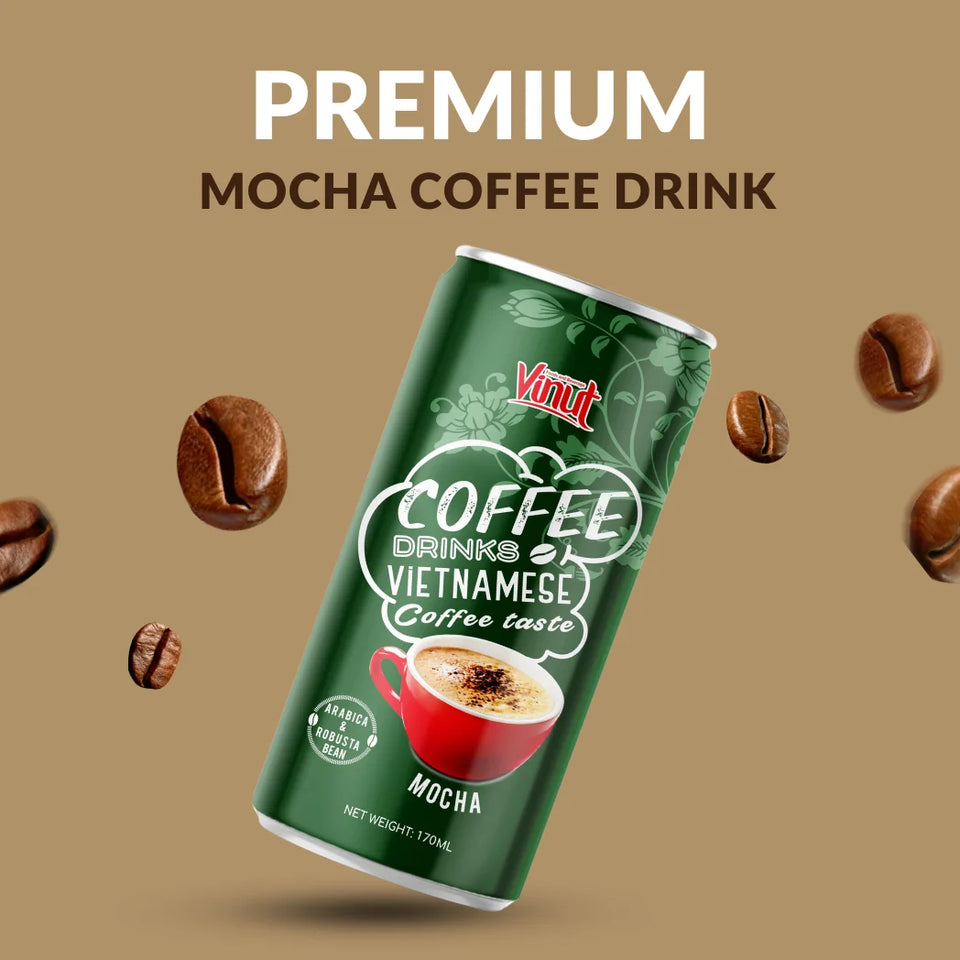 VINUT Arabica & Robusta Mocha Coffee Drink 170ml Gluten Free Non-GMO Private Label Free Sample OEM ODM Customizable