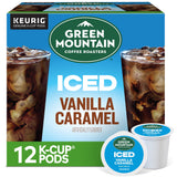 , ICED Vanilla Caramel Flavored Iced K-Cup Coffee Pods, 12 Count