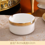 Luxury Nordic Embossed Gold Dinner Set Porcelain Bowl Dishes Plates Coffee Cup Teapot Tableware Sets