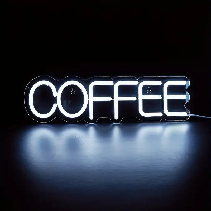 1pc USB Powered COFFEE LED Neon Light Sign Wall Table Decor for Bedroom Kids Room Bar Wedding Party Decoration